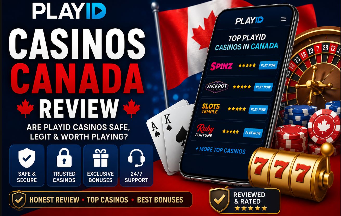 PlayID casinos Canada review showing online casino options, safety, bonuses and ratings